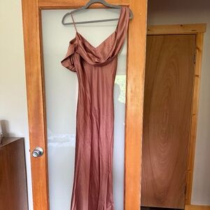 Reformation Ronda Silk Dress Praline Size 2